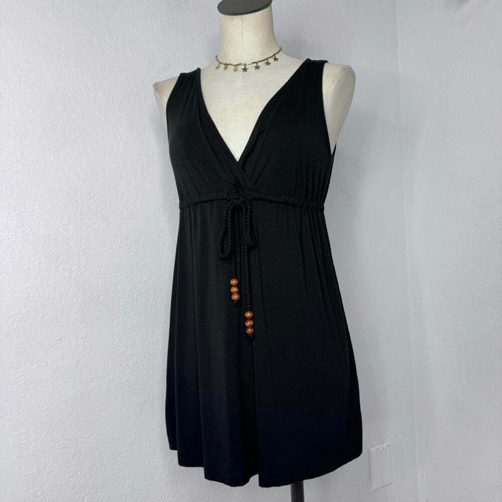 00s Babydoll Mini Dress Black Sleeveless, Small - Picture 6 of 7